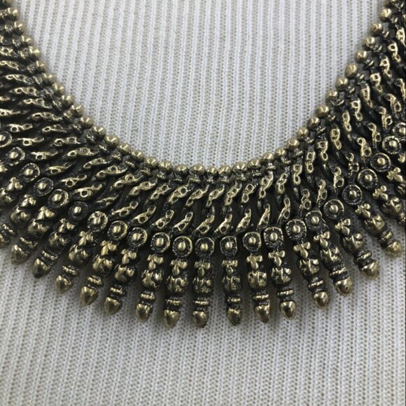 Afghan Vintage Choker Metal Necklace, Statement Choker, Traditional Handmade - Picture 7 of 9